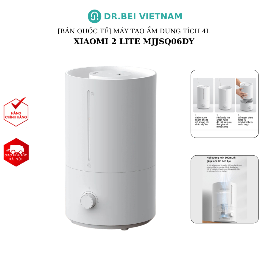 Máy tạo ẩm Xiaomi 2 Lite MJJSQ06DY, Mijia gen 2 MJJSQ06DY dung tích 4L - Bảo hành 6 tháng
