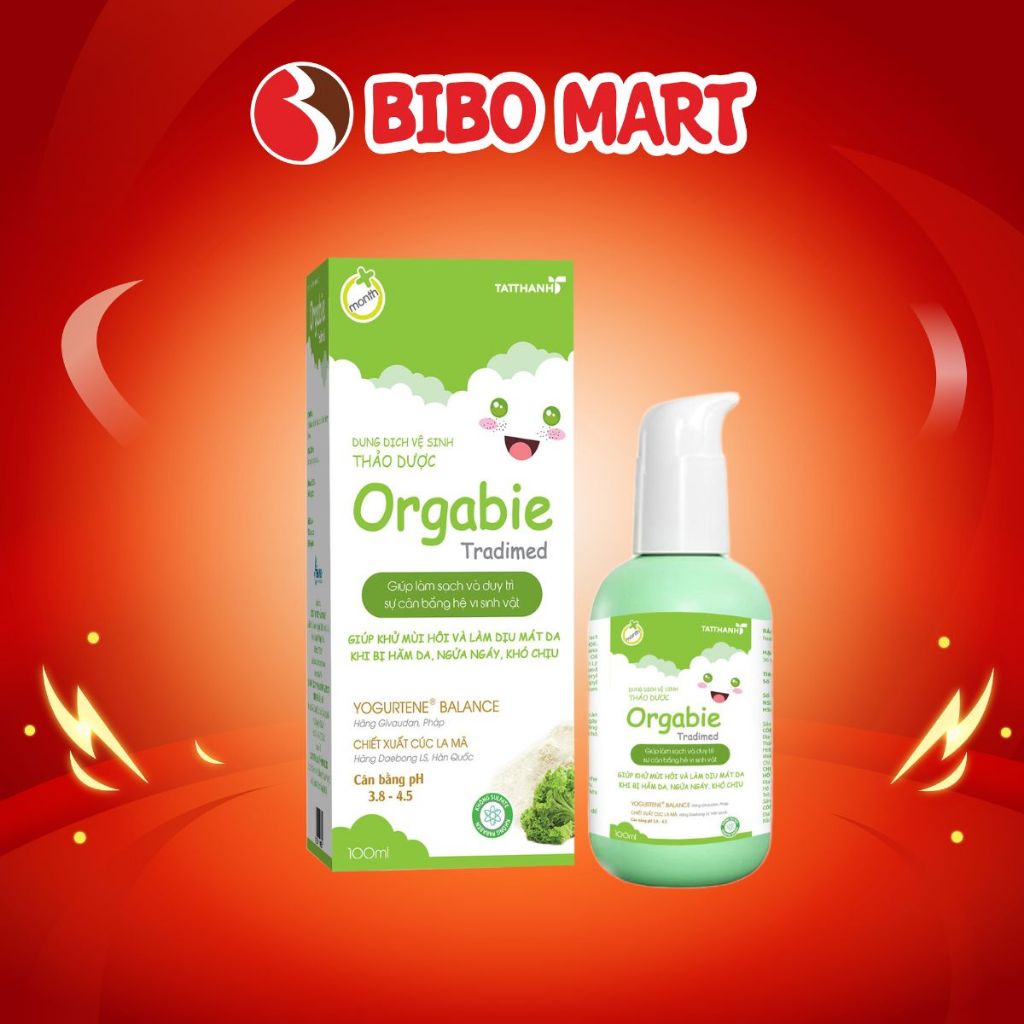 Dung Dịch VS Thảo Dược Orgabie Tradimed 100ml Cho Bé Từ Sơ Sinh - BiboMart
