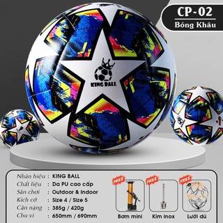 Trái banh trẻ em size số 3 4 5 chính hãng king ball quả bóng đá da giá rẻ học sinh viên tập luyện