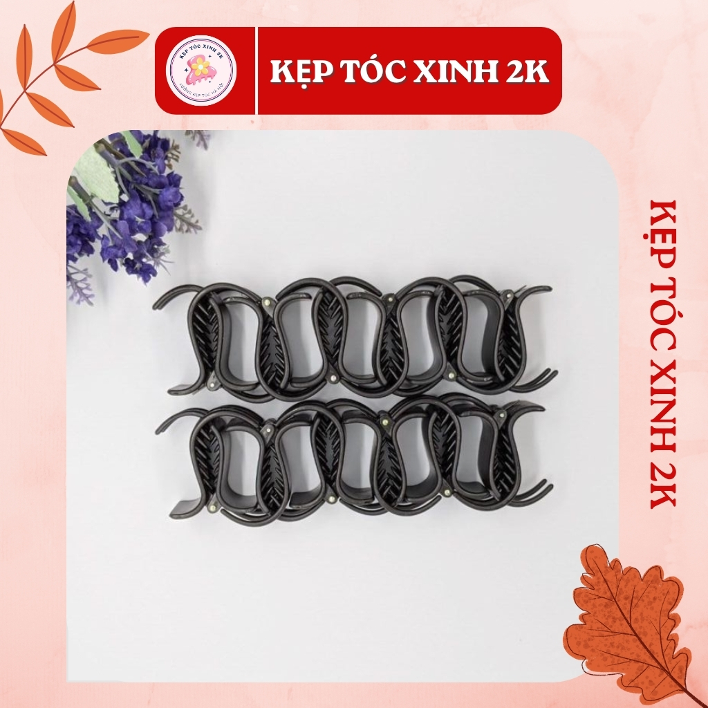 Kẹp Tóc Càng Cua Nhựa Cao Cấp Túi 6 hoặc 12 Cái, 5 Răng #TQ02 - Kẹp tóc xinh 2k