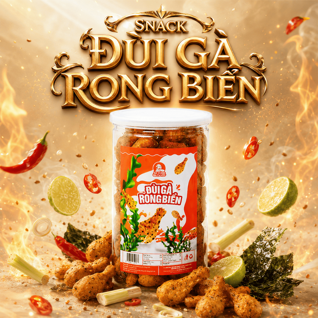 [ Tặng 1 phần quà ngẫu nhiên ] 1 hũ đùi gà rong biển nhỏ -ĂN CÙNG BÀ TUYẾT M75