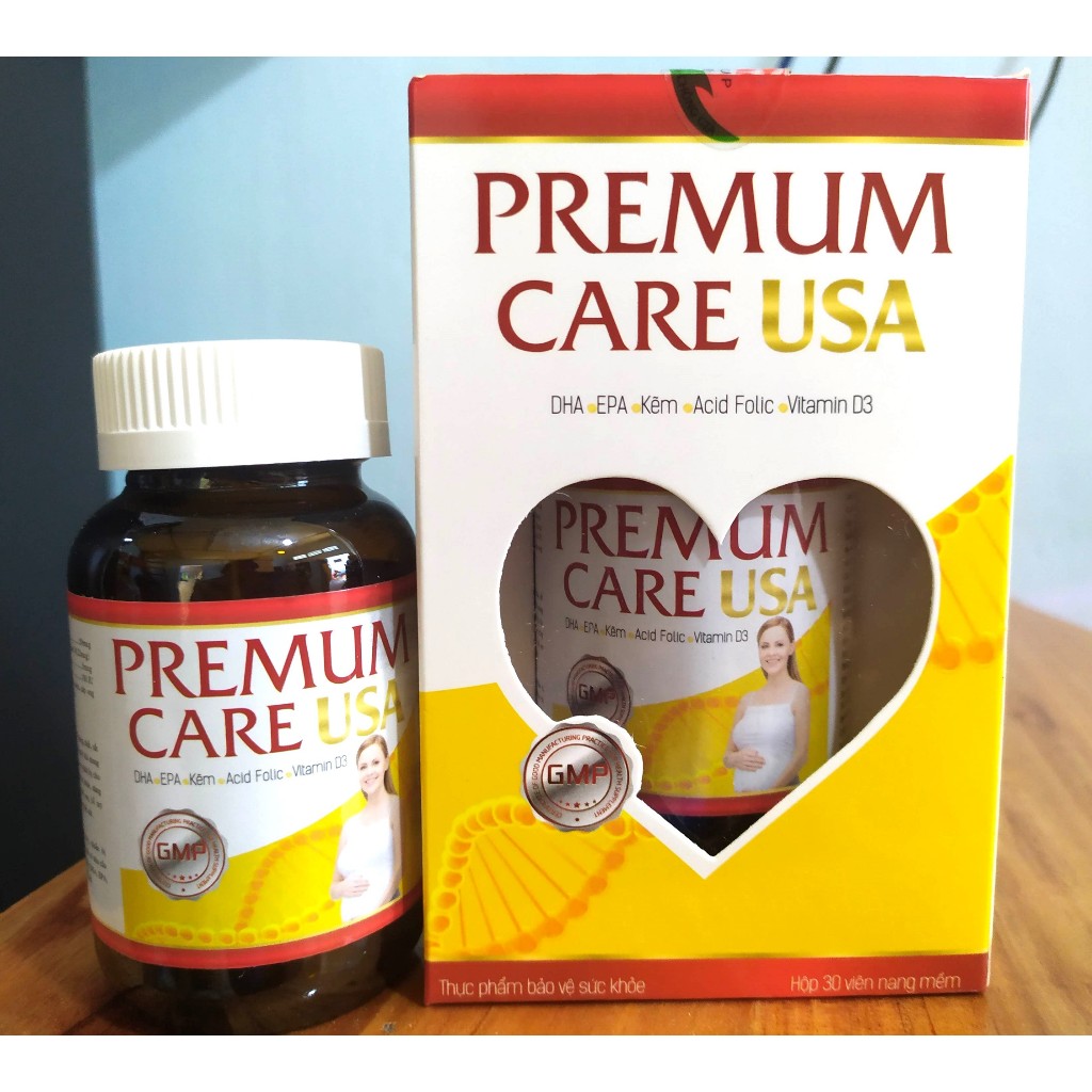 Premum care usa bổ sung DHA SẮT VÀ VITAMIN, KHOÁNG CHẤT CHO MẸ BẦU bồi bổ sức khỏe, nâng cao sức đề 