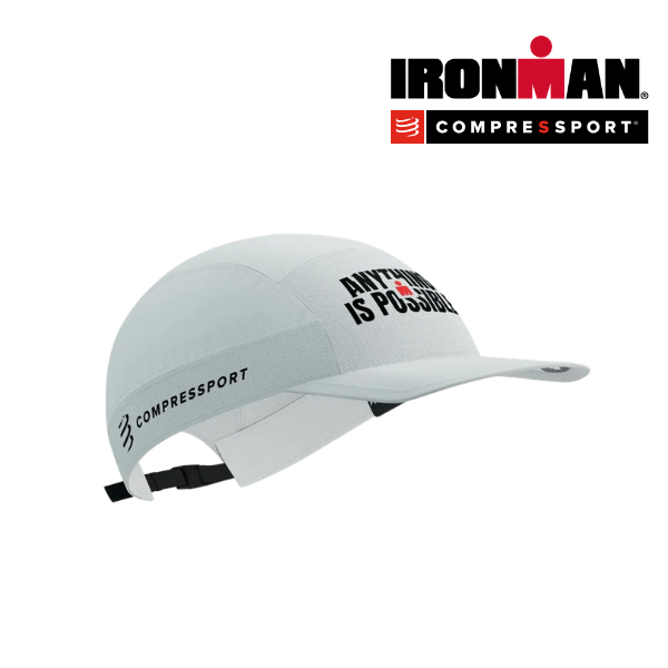Mũ Compressport 5 Panel Light Cap IRONMAN - White Sunrise