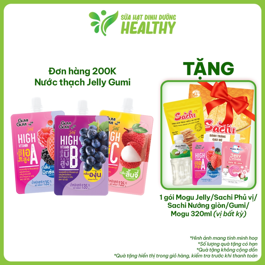 [ĐƠN 200K TẶNG 1 GÓI GUMI] Nước Ép Trái Cây Thạch GUMI GUMI 135ml – Bổ Sung Collagen & Vitamin C, B