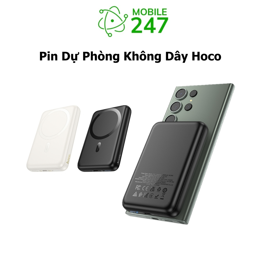 Hoco J141 – Sạc Dự Phòng Từ Tính 10000mAh, Sạc Nhanh PD 20W & Không Dây 15W - Moblie247