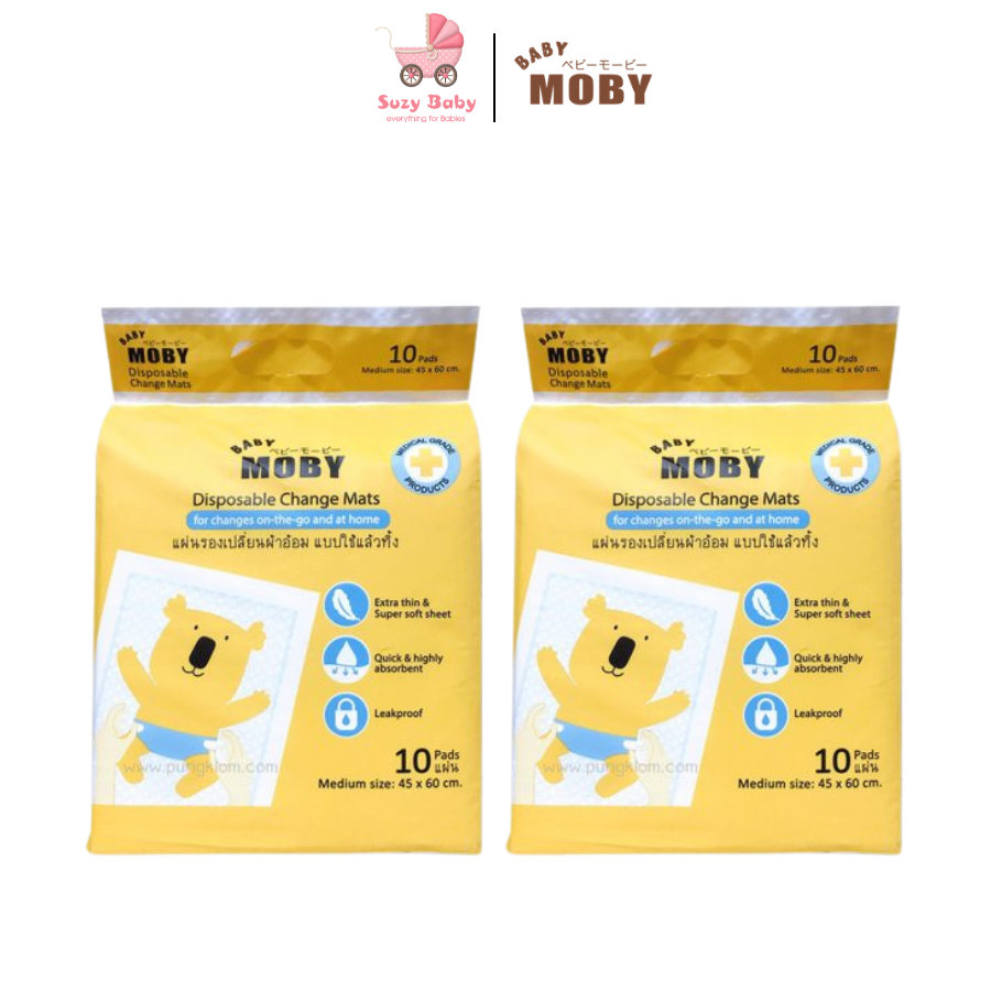 Bỉm miếng vệ sinh chống thấm, tấm lót thay tã sơ sinh Moby cho bé, SUzy baby