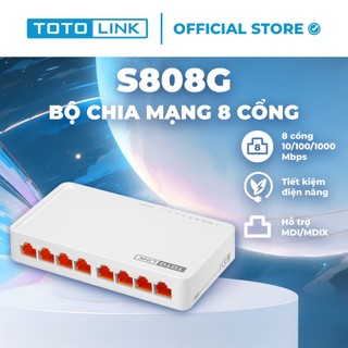 Bộ chia mạng switch 8 cổng gigabit totolink s808g v3 cho pc laptop dễ sử dụng