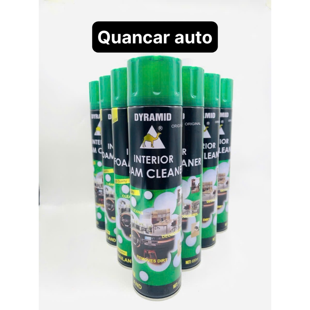 (QUÂN CAR)COMBO 12 CHAI Vệ Sinh Nội Thất Ô Tô DYRAMID 650ml Foam Cleaner Sạch Ghế Da,Taplo...