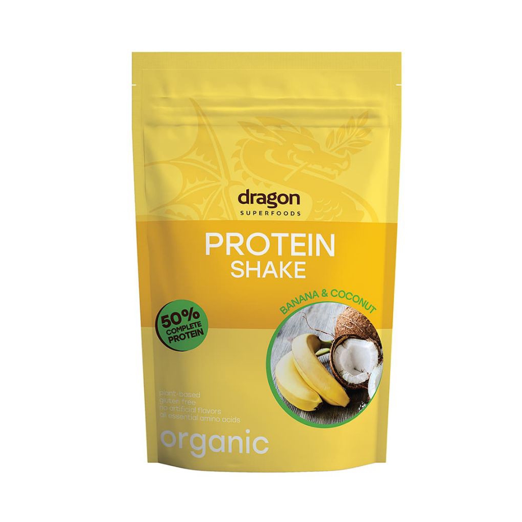 Bột lắc vị chuối dừa hữu cơ Dragon Superfoods 450Gr(Organic Banana & Coconut Shake Powder Dragon Sup