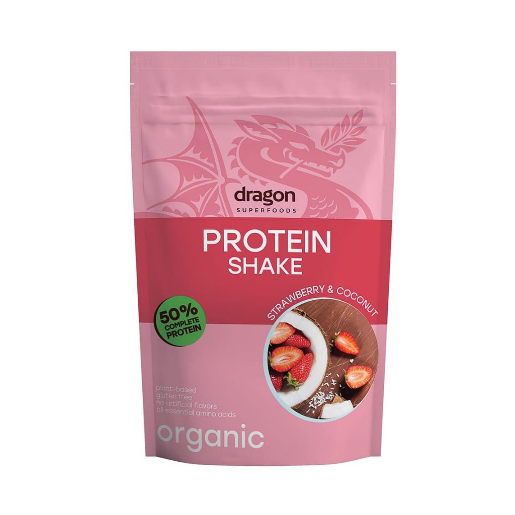 Bột lắc vị dâu dừa hữu cơ Dragon Superfoods 450Gr(Dragon Superfoods Organic Strawberry & Coconut Pro