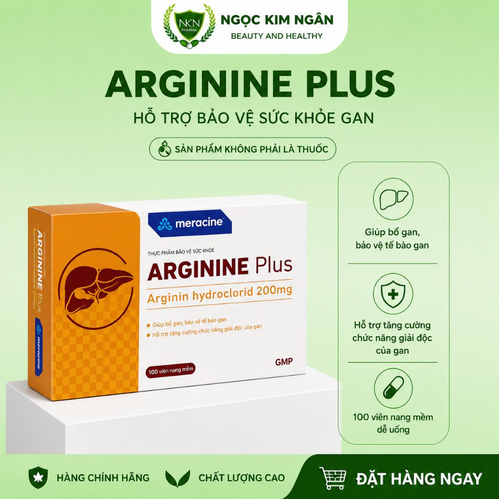 Arginine Plus 200 - Hỗ trợ bảo vệ gan - Tăng cường chức năng giải độc