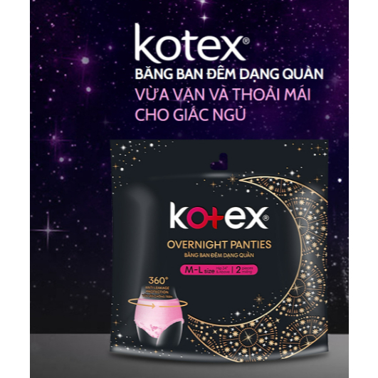 Băng vệ sinh Kotex ban đêm dạng quần