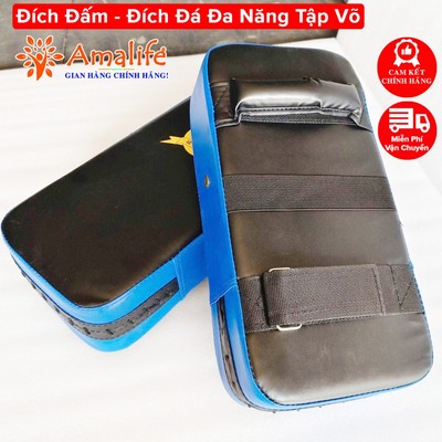 Đích Đấm Hình Chữ Nhật, Đích Đá Tập Võ Thuật 40*20*10cm Tập Kick Boxing, Muay Thái, MMA Bọc Da Cao Cấp Hãng Amalife