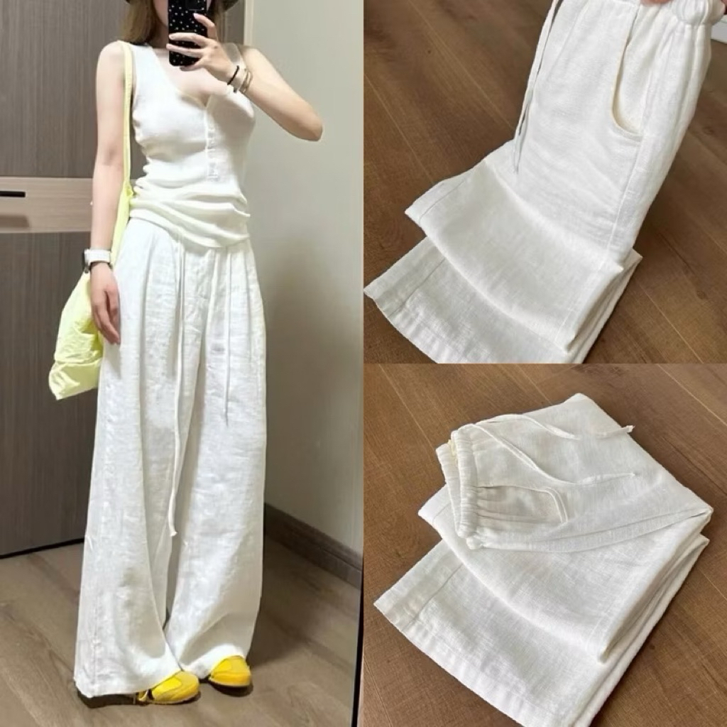 QUẦN LINEN BAMBOO XUÔNG TÔN DÁNG CÓ QUẦN LÓT TRONG