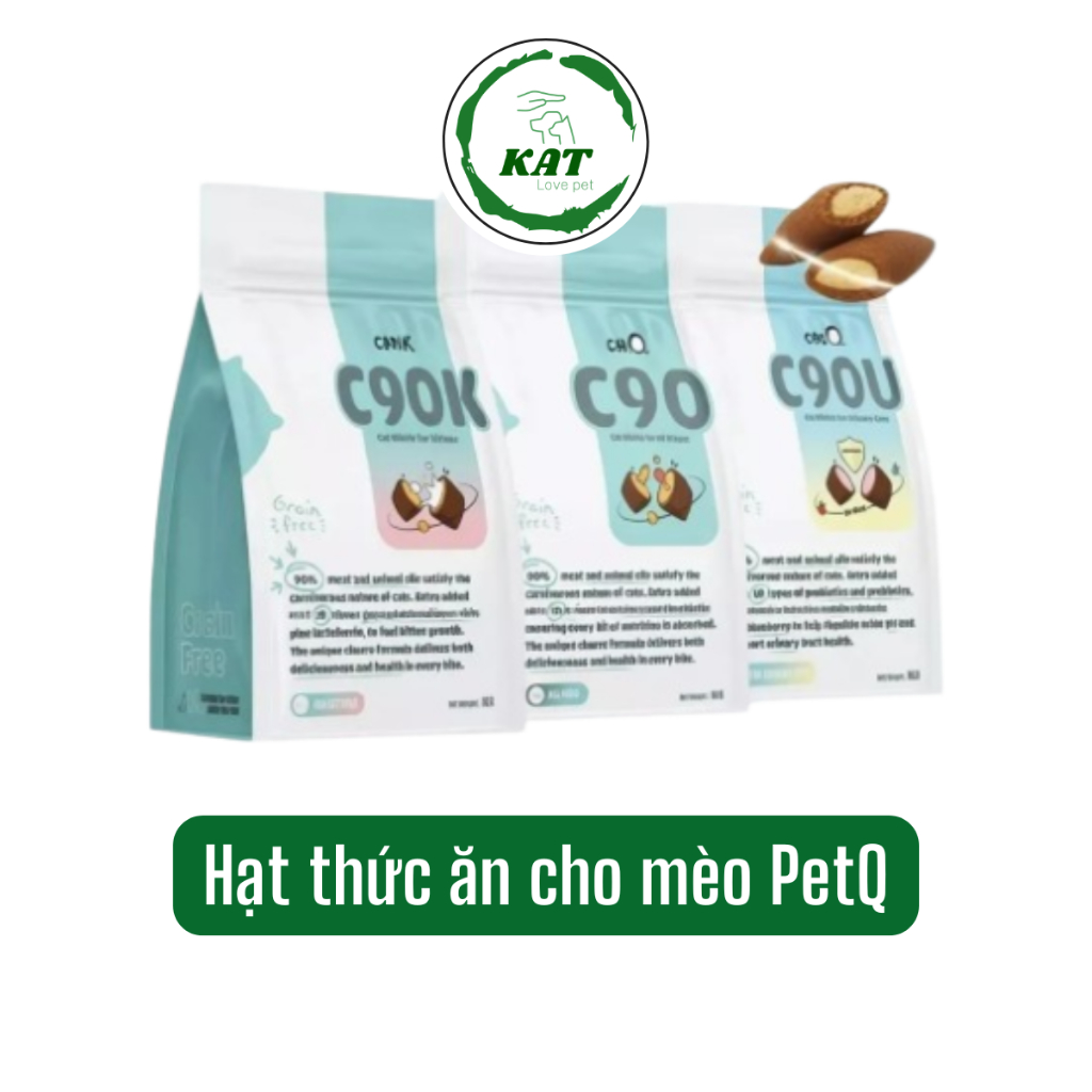 [1kg] Hạt thức ăn cho mèo PetQ C90 C90K C90U - Gói 1kg - KAT Store