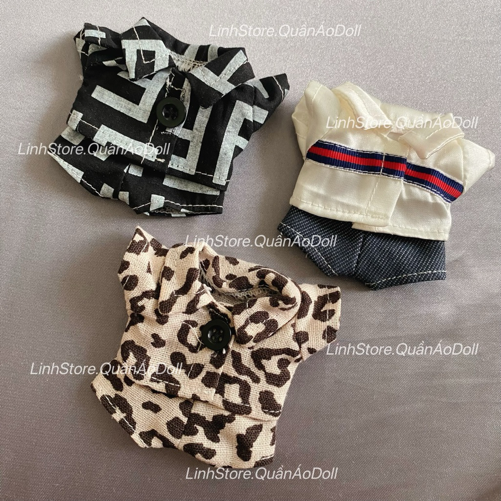 [Quần áo búp bê] BỘ NAM SƠMI QUẦN SHORT DOLL 5IN