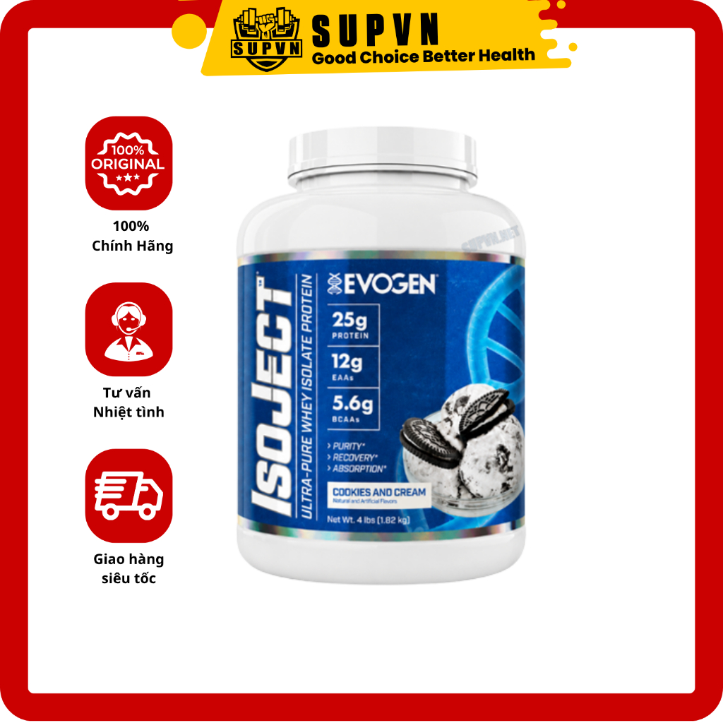 Evogen Isoject Whey Protein Isolate 4lbs _ Chính Hãng BBT