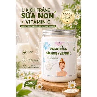 Kem Ủ Trắng Sữa Non 1000gr Face & Body – Có Vitamin C / Không Vitamin C – Dưỡng Da Mịn Màng