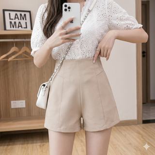 Quần Short Nữ Cạp Cao Tôn Dáng Dễ Phối Đồ
