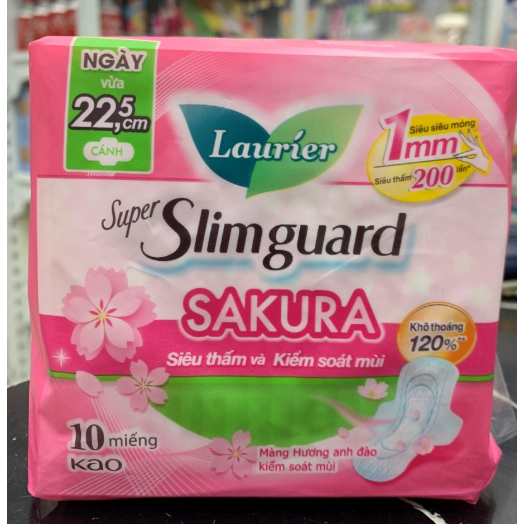 Băng vệ sinh Laurier super slimguard 1mm 22,5cm