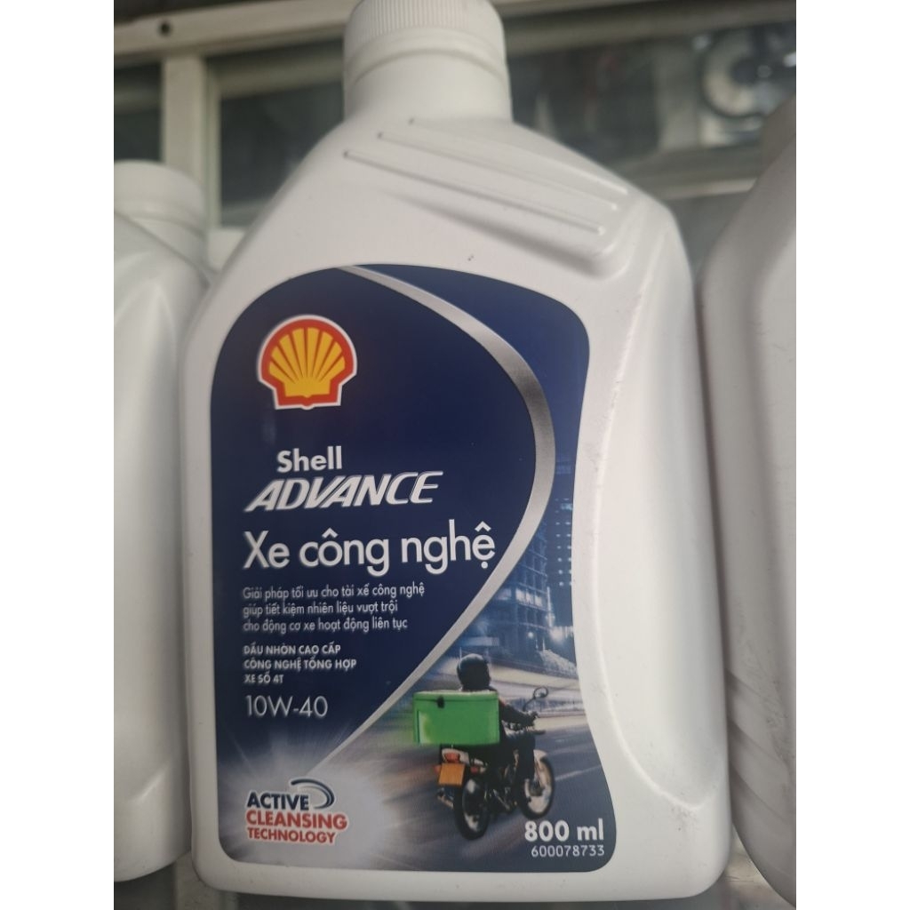 NHỚT SHELL ADVANCE XE CÔNG NGHỆ 10W40 4T – 800ML 🔥Shell Advance 10W40 4T - xe cup, Wave, Dream, Siri