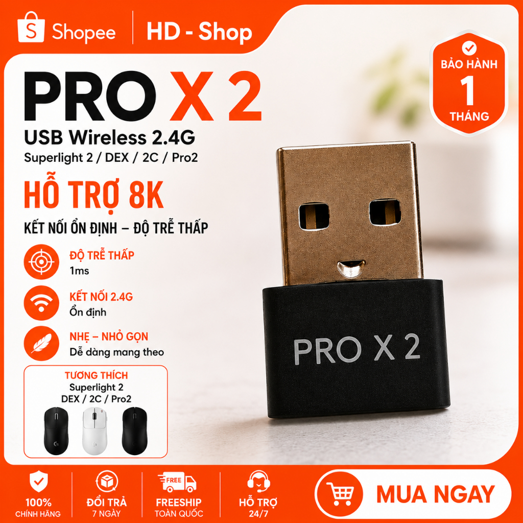 Đầu thu usb  Receiver chuột G PRO X Superlight 2/DEX/2C/Pro2/strike