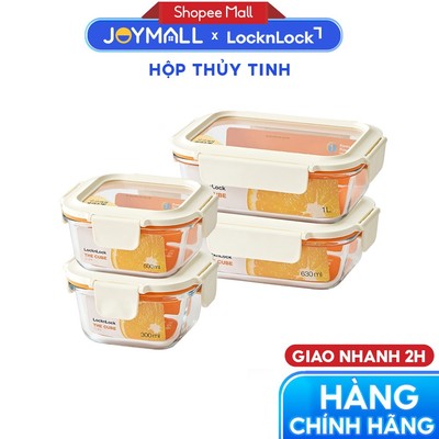 Hộp Thủy Tinh Đựng Thực Phẩm LocknLock The Cube Square, Hàng Chính Hãng, Nhiều Dung Tích - JoyMall