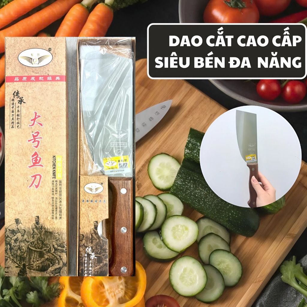 DAO CẮT CÁ INOX 4CR13 – SẮC BÉN, BỀN ĐẸP, DỄ SỬ DỤNG