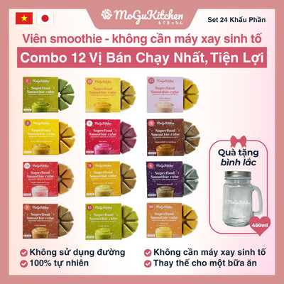 Combo 12 Vị Bán Chạy Nhất - Bestseller- [Set 24 Khẩu Phần] Viên Sinh Tố Cấp Đông MoGuKitchen