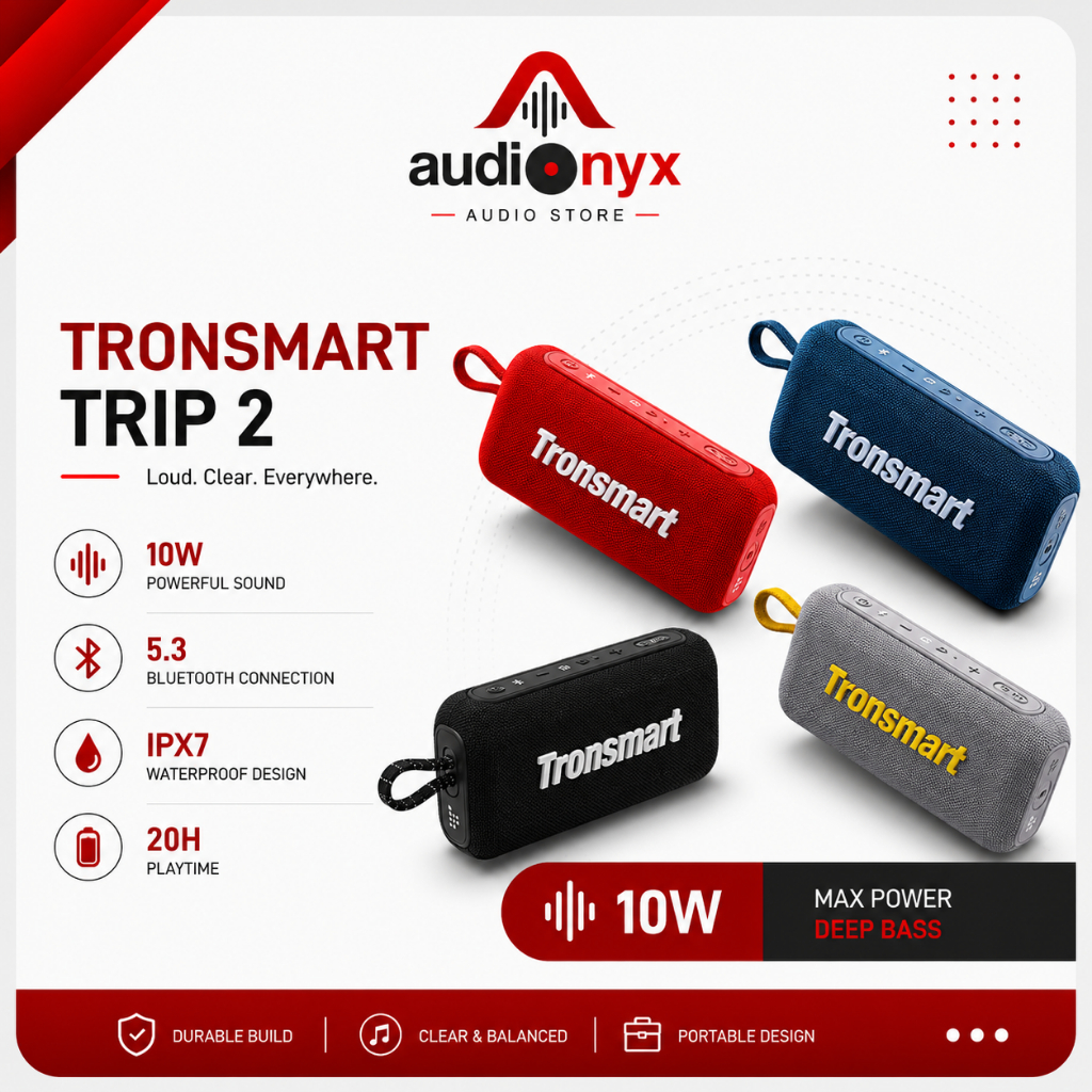 Loa bluetooth Tronsmart Trip 2, 10W, công nghệ âm thanh Soundplus, nghe nhạc 20h, IPX7, điều chỉnh E