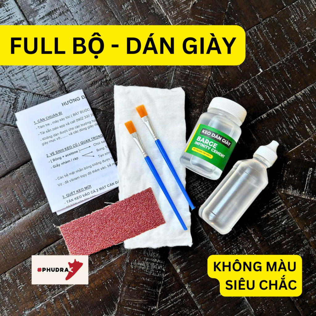 Bộ Keo Dán Giày 6 Trong 1 - Barge Infinity Cement - Siêu Bền, Trong Suốt, An Toàn,...