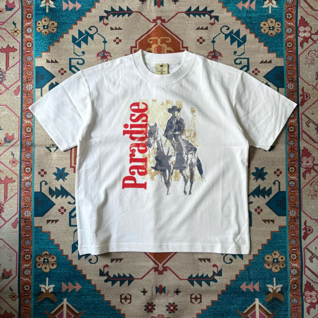 Áo Thun Boxy Nam Nữ PARADISE Cotton 280gsm Vintage American - PRETTYBOY