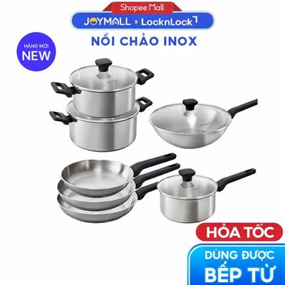 Nồi Inox 304 LocknLock Daily STS PPW, Hàng Chính Hãng, Thép Không Gỉ, Dùng Cho Mọi Loại Bếp -JoyMall