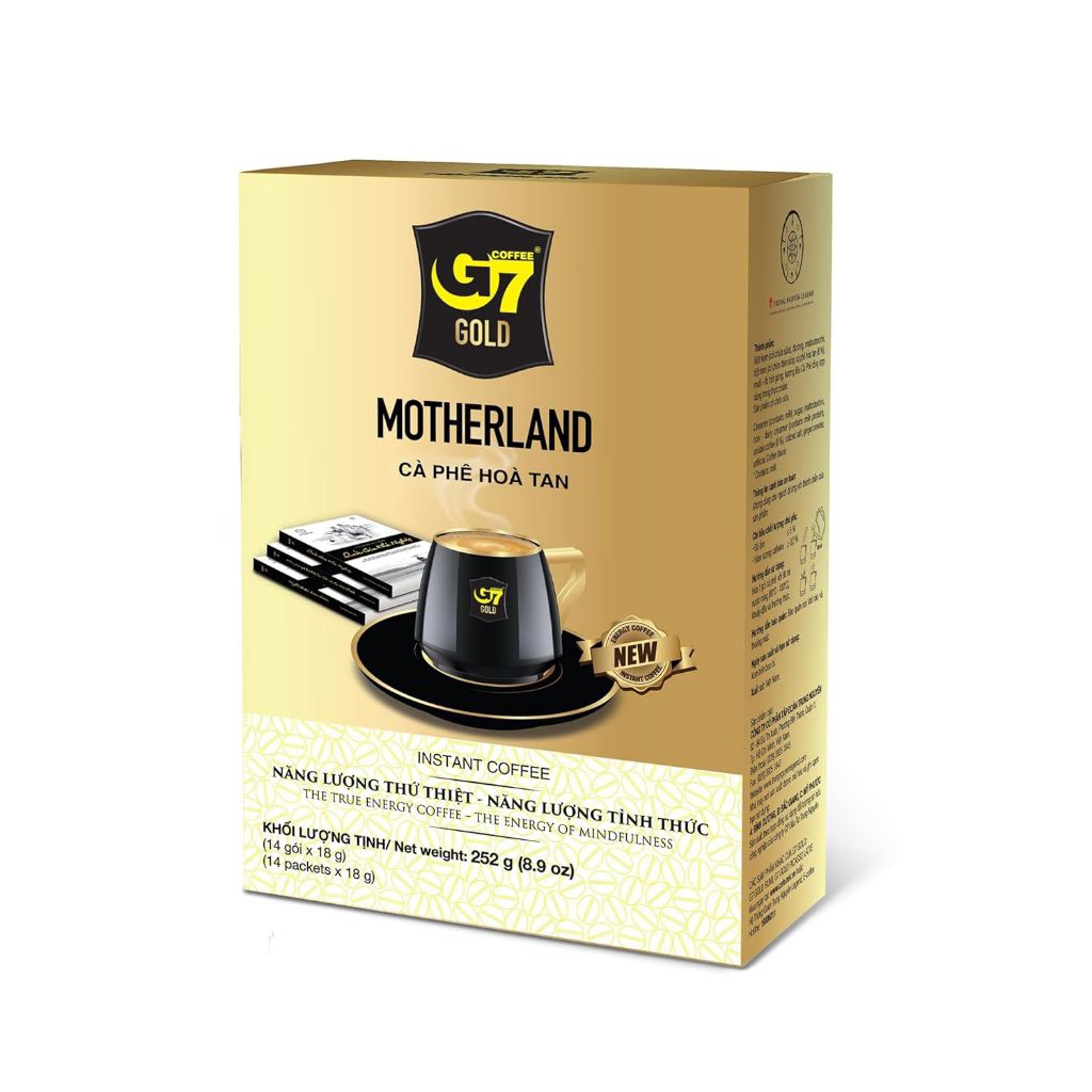 [ Vỏ Hộp Xấu ] Cà phê Hòa Tan G7 Gold  Motherland
