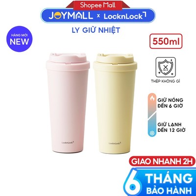 Ly Giữ Nhiệt LocknLock Energetic Tumbler LHC3249LPIKS01 LHC3249YELS01 550ml, Hàng Chính Hãng-JoyMall