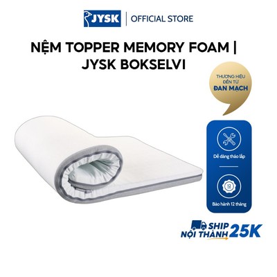 Nệm topper memory foam | JYSK BOKSELVI | R180xD200xC8cm