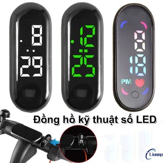 Đồng hồ kỹ thuật số nhỏ Độ bám dính mạnh Màn hình LED Bảng điều khiển ô tô Đồng hồ dính