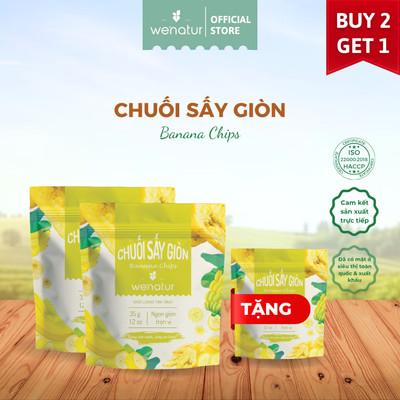 [COMBO GIÁ TỐT] Combo 2 Chuối sấy giòn we'natur 35g (tặng 1 Chuối sấy giòn 35g)