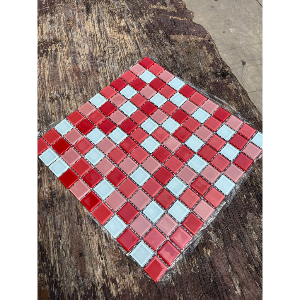 Gạch mosaic thủy tinh 30cm. Tấm dán mosaic thủy tinh cao cấp