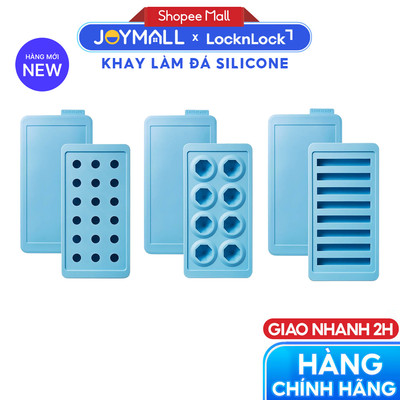 Khay Làm Đá Silicone LocknLock SLX16 Ice Tray, Hàng Chính Hãng, Làm Kem Và Thạch Rau Câu - JoyMall