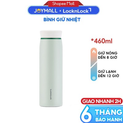 Bình Giữ Nhiệt LocknLock Feather Light Ring LHC4244 460ml, Hàng Chính Hãng, Có Lưới Lọc - JoyMall