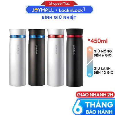 Bình giữ nhiệt LocknLock Feather Light LHC4131 450ml, Hàng chính hãng, có lưới lọc - JoyMall