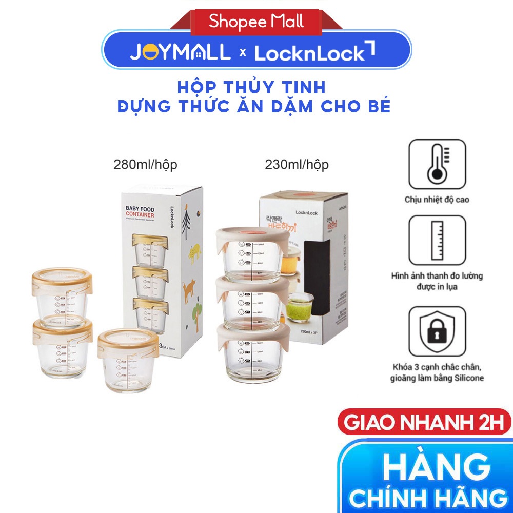 Bộ hộp cơm giữ nhiệt LocknLock Lunch Box LHC8052S01, LHC8052S02, kèm túi và muỗng đũa - JoyMall