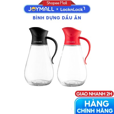Bình đựng dầu ăn LocknLock bằng thủy tinh CKO101 550ml, Hàng chính hãng, nắp mở tự động - JoyMall