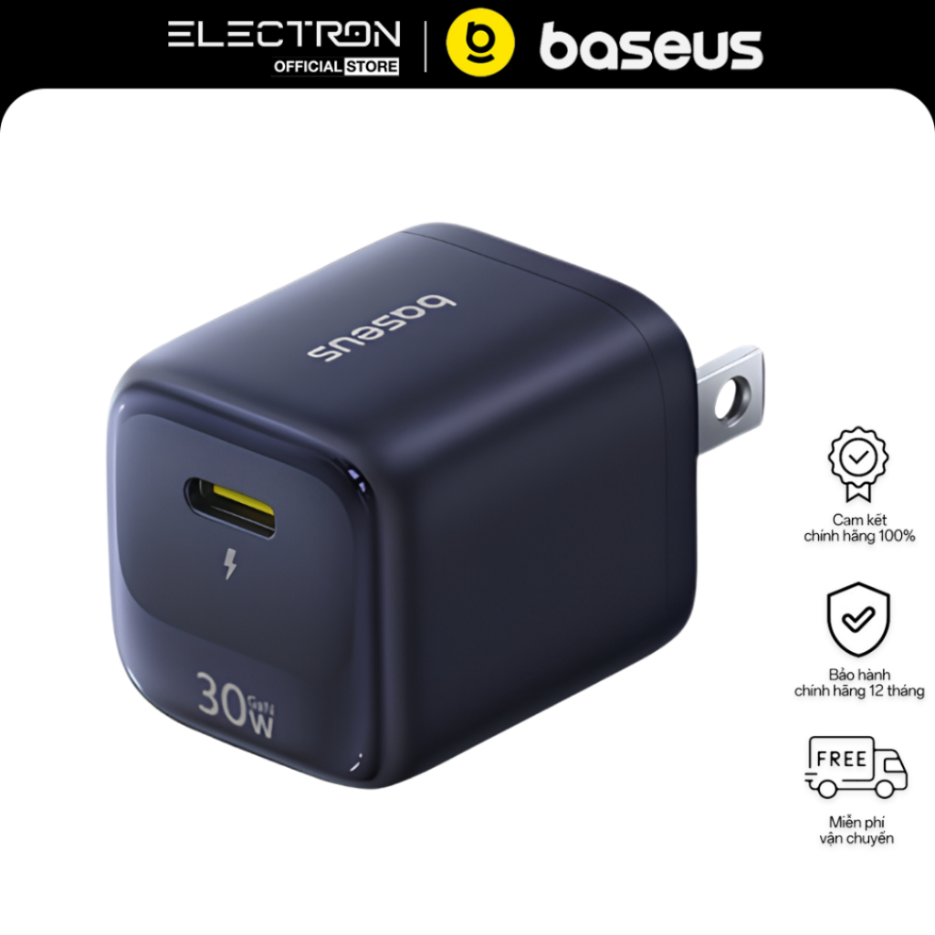 Củ Sạc Nhanh Baseus EnerFill FN22 GaN 20W / 30W / 45W USB-C PD 3.0 Siêu Nhỏ Gọn, Sạc Nhanh Mạnh Mẽ, 