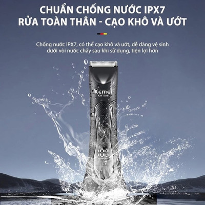 Máy Cạo Lông Toàn Thân Kemei KM-1846 Đa Năng Kháng Nước IPX7