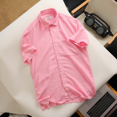 Áo sơ mi linen Sola premium tay ngắn mềm mịn thoáng mát, form regular - Brave