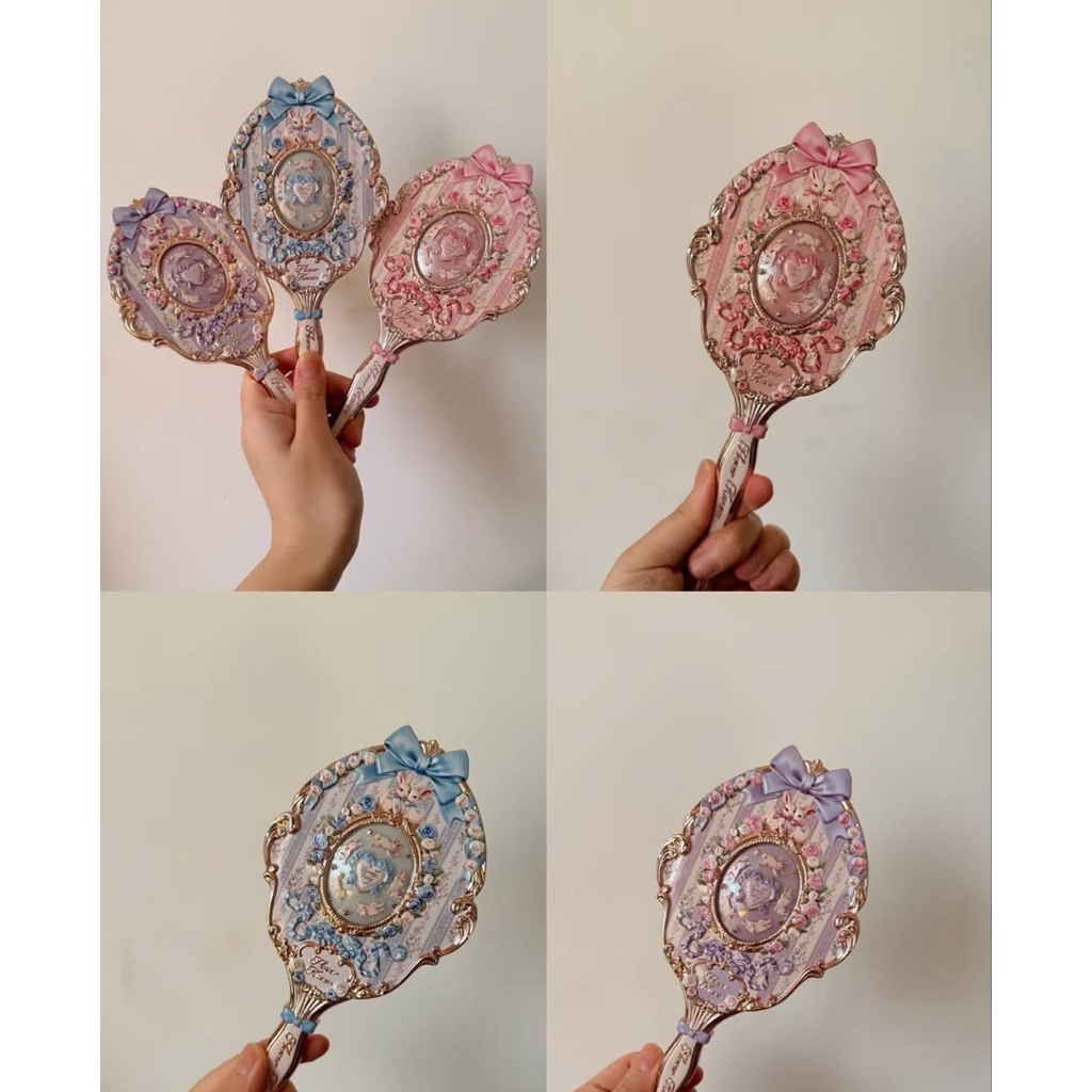 gương cầm tay Bunny garden flower know