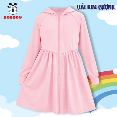 Áo váy chống nắng toàn thân cho bé gái BOBDOG, áo dài chống nắng chất kim cương thoáng khí cho bé