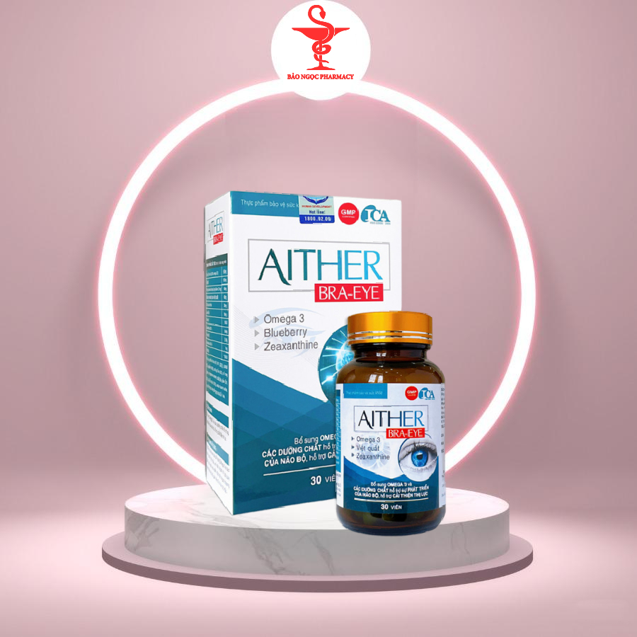 [CHÍNH HÃNG] AITHER BRA-EYE (Hộp 30 viên) Viên uống bổ sung omega 3, hỗ trợ cải thiện thị lực